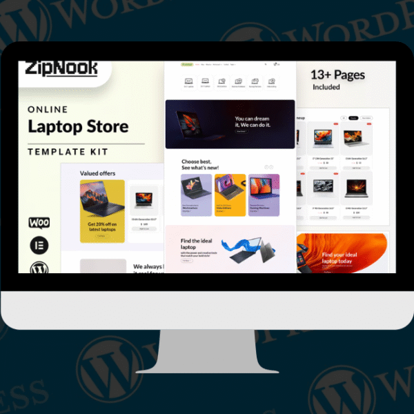 ZipNook — Kit de Templates Elementor para Loja de Laptops